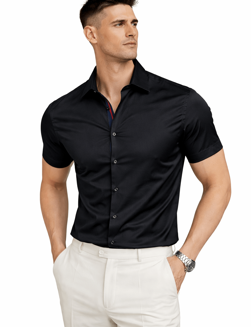 Clean Cut 9 - Short Sleeves Shirt for Men - Sarman Fashion - Wholesale Clothing Fashion Brand for Men from Canada