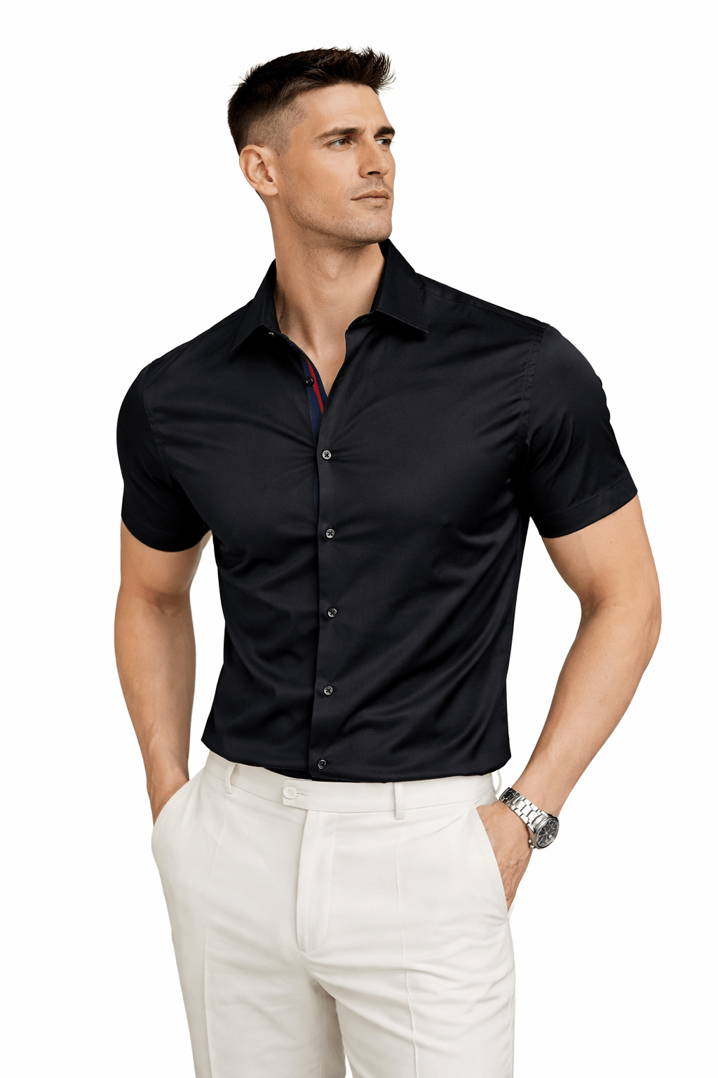 Clean Cut 9 - Short Sleeves Shirt for Men - Sarman Fashion - Wholesale Clothing Fashion Brand for Men from Canada