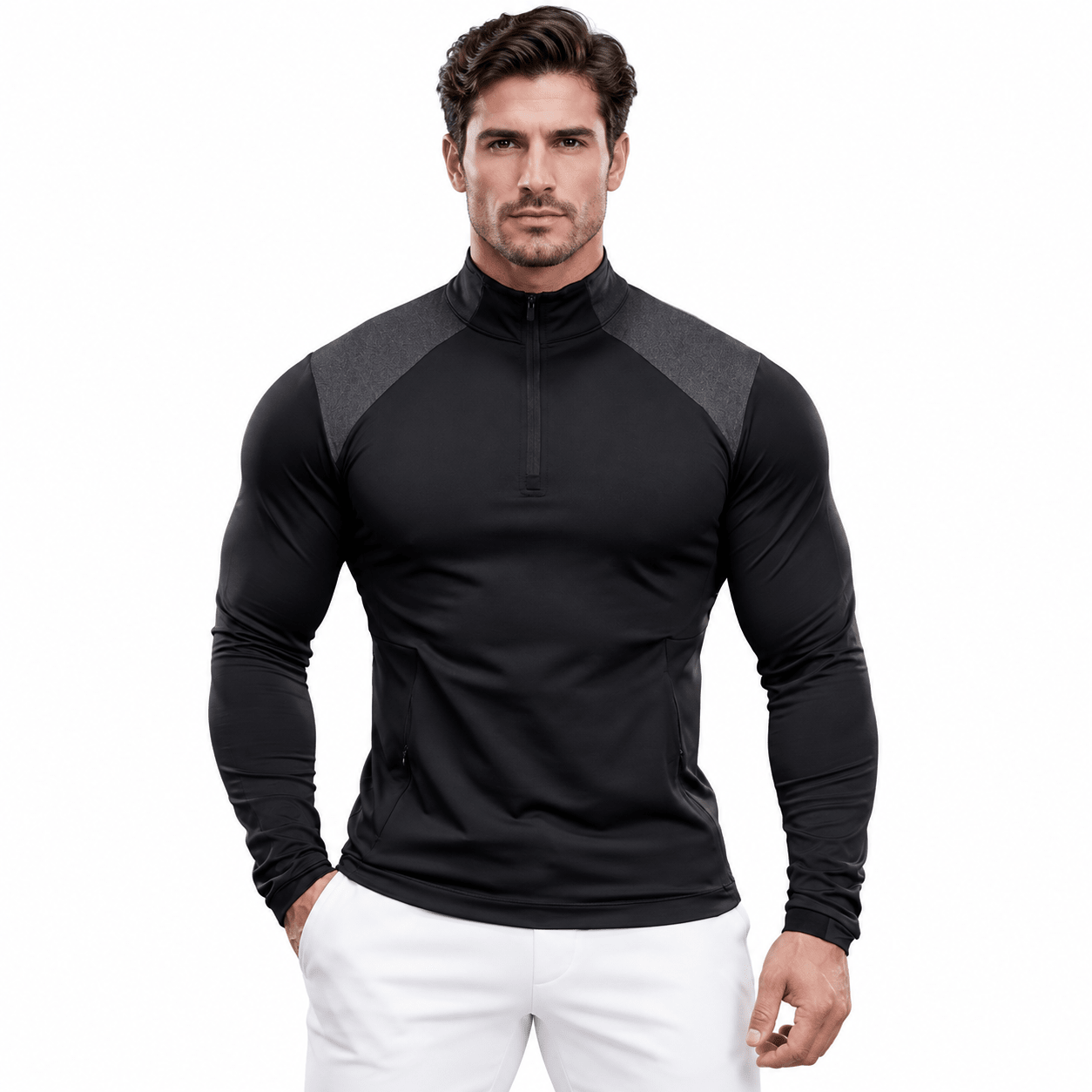 CLT 2 - Long Sleeves Track Top for Men - Sarman Fashion - Wholesale Clothing Fashion Brand for Men from Canada