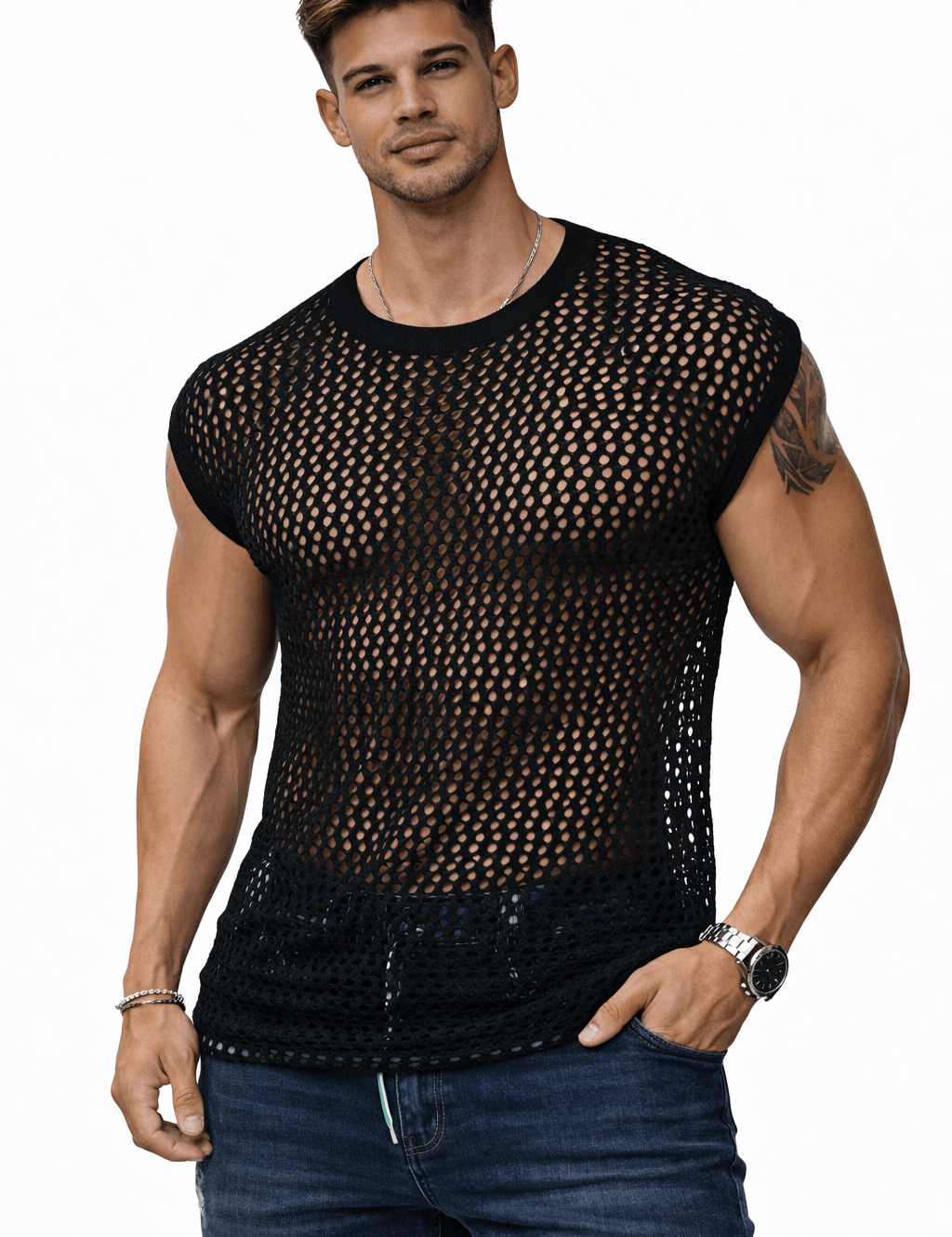 Comuniatu 13 - Tank Top for Men - Sarman Fashion - Wholesale Clothing Fashion Brand for Men from Canada