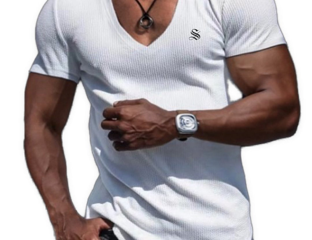 Comuniatu 2 - V-Neck T-Shirt for Men - Sarman Fashion - Wholesale Clothing Fashion Brand for Men from Canada
