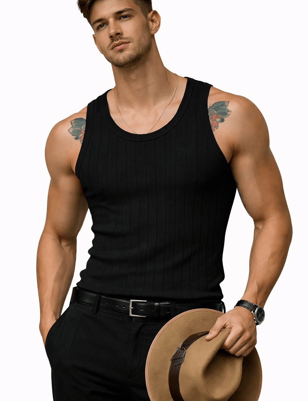 Comuniatu 23 - Tank Top for Men - Sarman Fashion - Wholesale Clothing Fashion Brand for Men from Canada