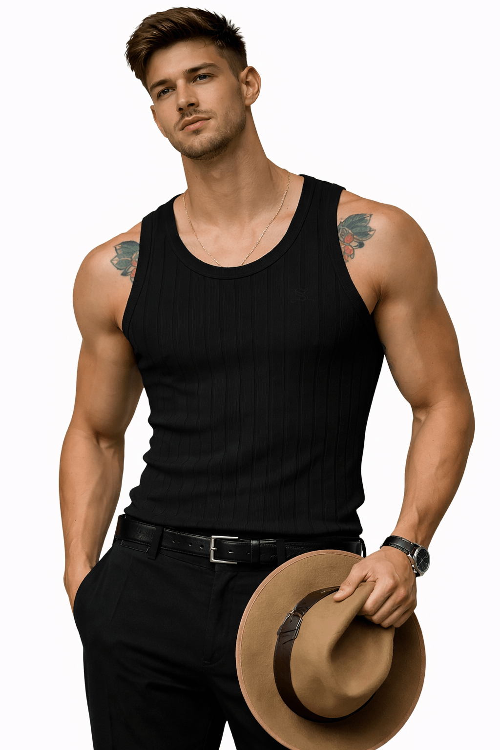 Comuniatu 23 - Tank Top for Men - Sarman Fashion - Wholesale Clothing Fashion Brand for Men from Canada