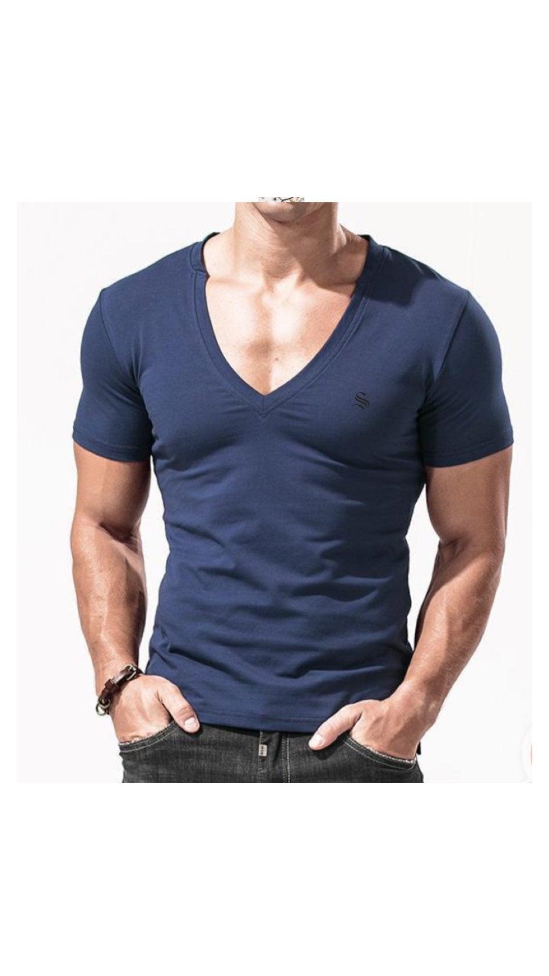 Comuniatu 8 - V-Neck T-Shirt for Men - Sarman Fashion - Wholesale Clothing Fashion Brand for Men from Canada