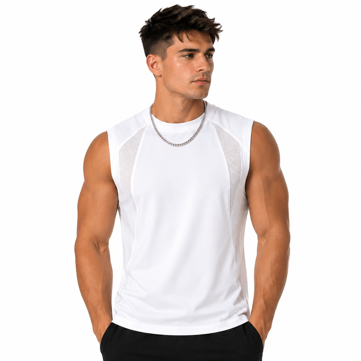 Comuniatu 88 - Tank Top for Men - Sarman Fashion - Wholesale Clothing Fashion Brand for Men from Canada