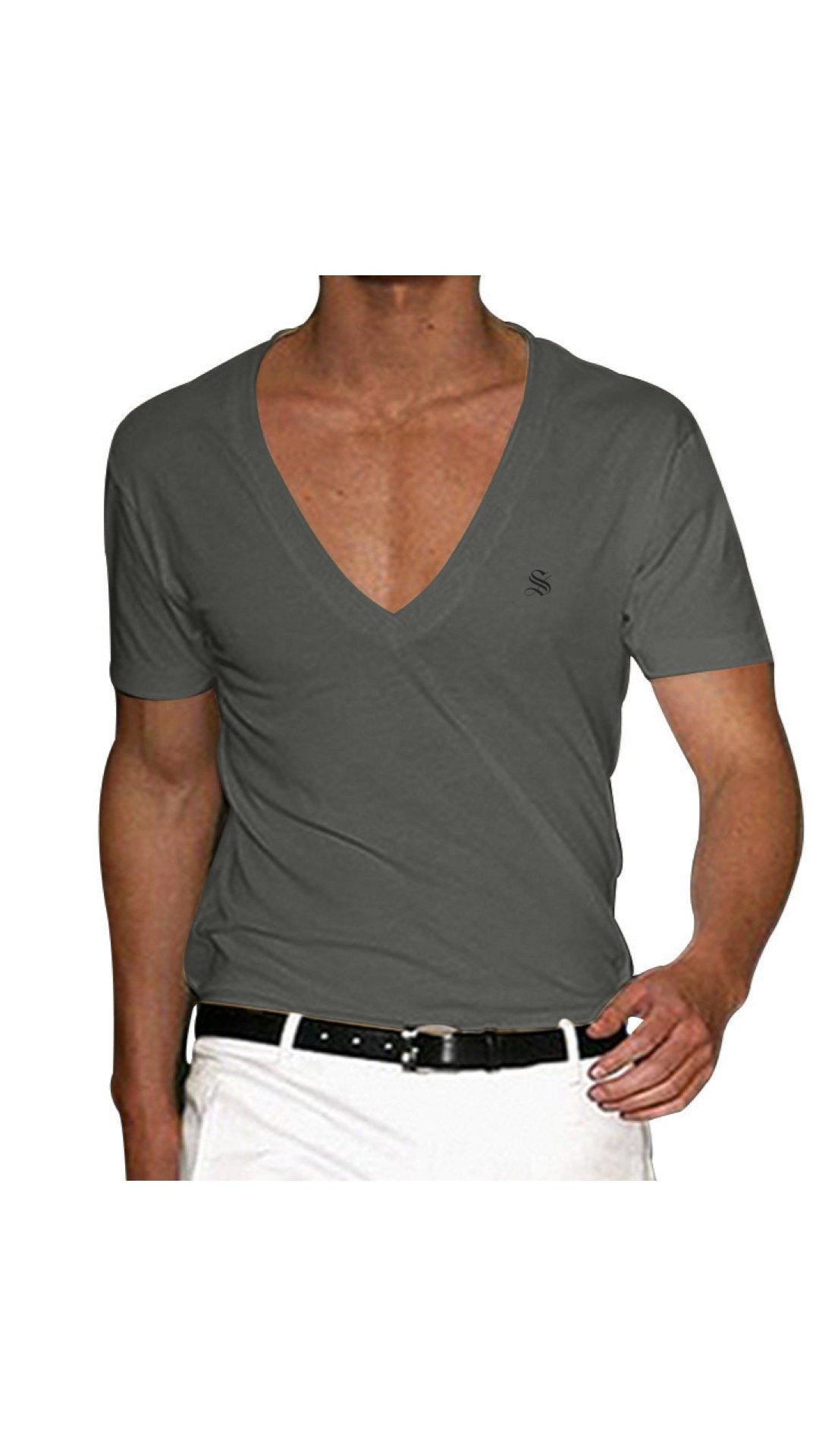 Comuniatu 9 - V-Neck T-Shirt for Men - Sarman Fashion - Wholesale Clothing Fashion Brand for Men from Canada