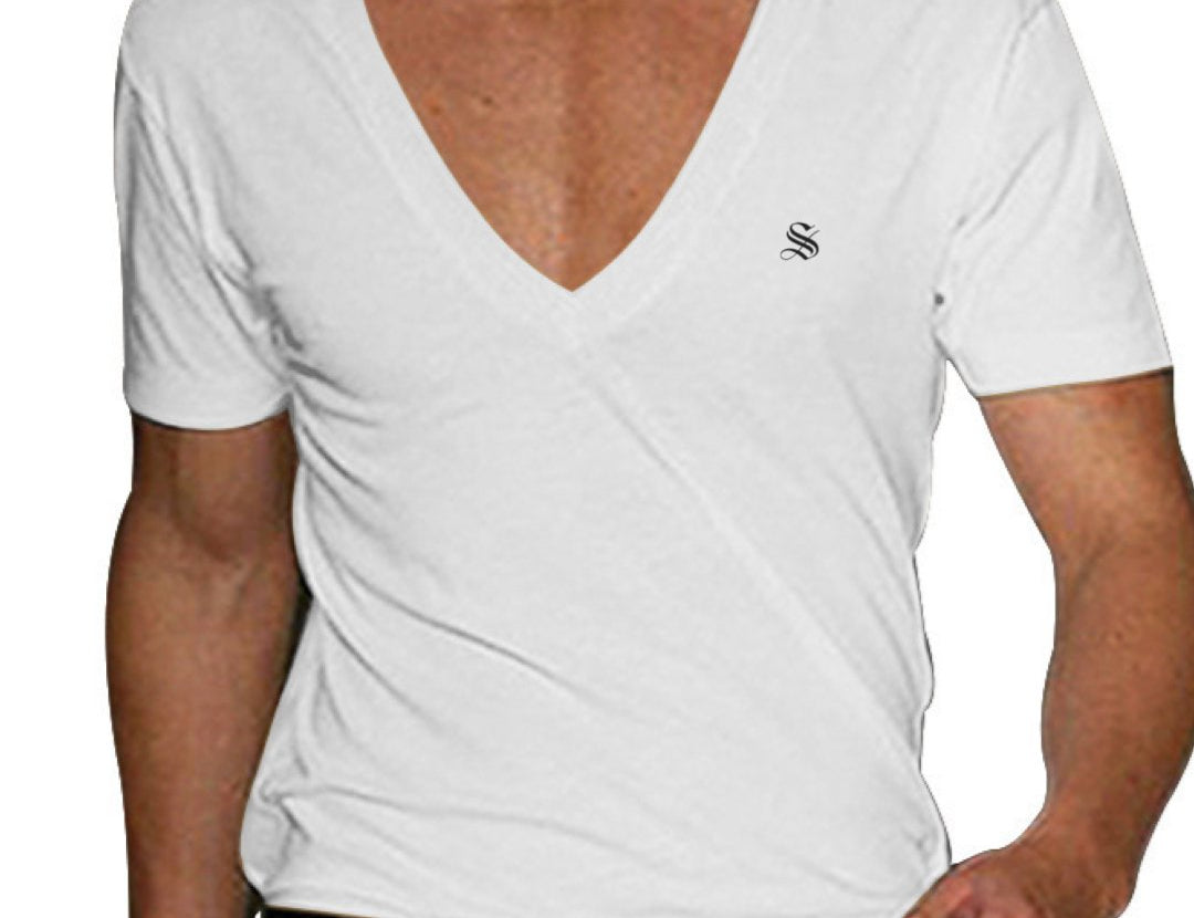 Comuniatu 9 - V-Neck T-Shirt for Men - Sarman Fashion - Wholesale Clothing Fashion Brand for Men from Canada