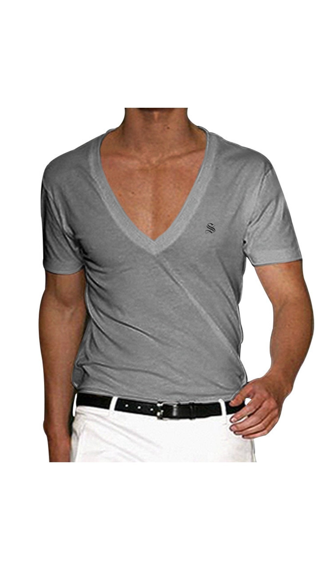 Comuniatu 9 - V-Neck T-Shirt for Men - Sarman Fashion - Wholesale Clothing Fashion Brand for Men from Canada