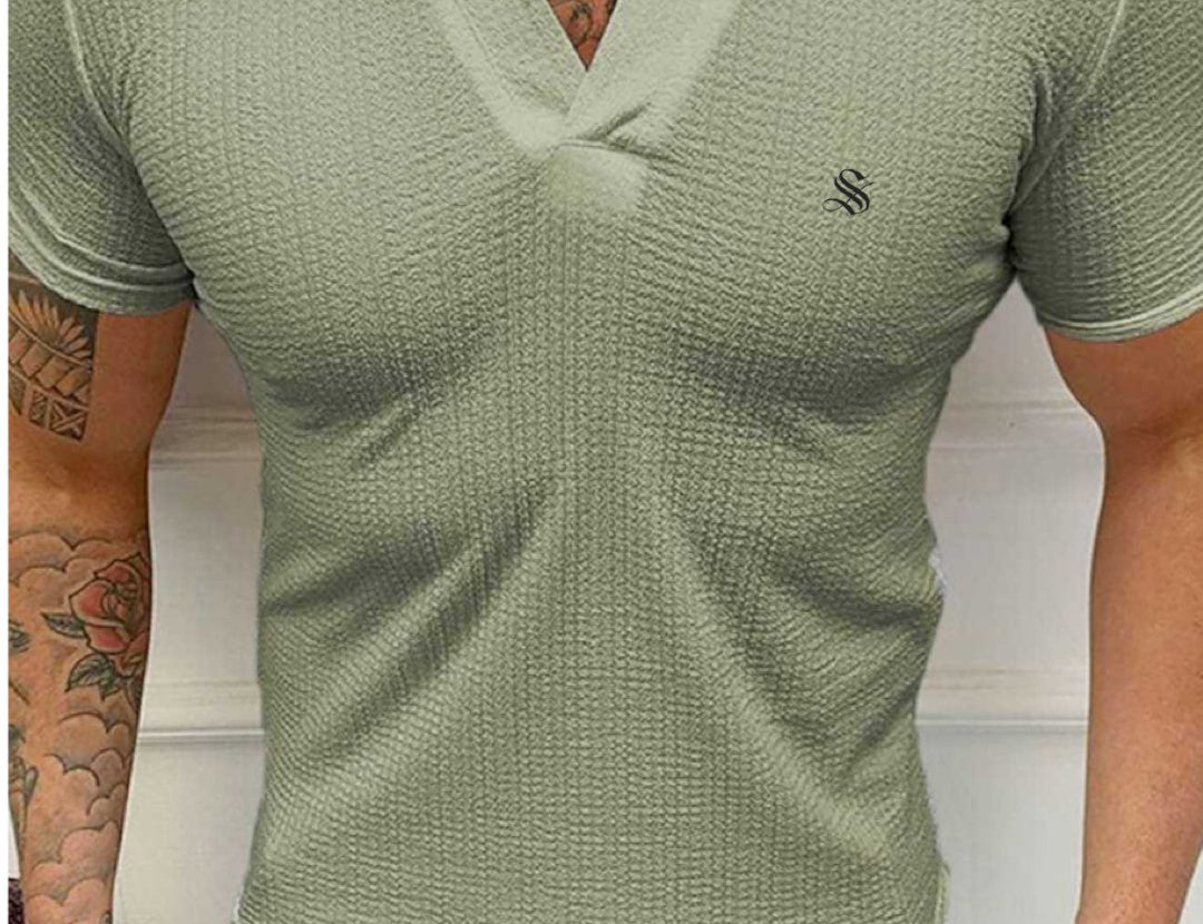 Comuniatu - V-Neck T-Shirt for Men - Sarman Fashion - Wholesale Clothing Fashion Brand for Men from Canada