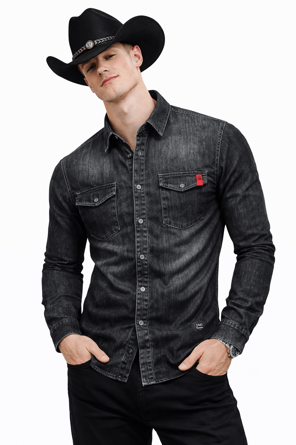 Cowboy 1003 - Long Sleeves Shirt for Men - Sarman Fashion - Wholesale Clothing Fashion Brand for Men from Canada
