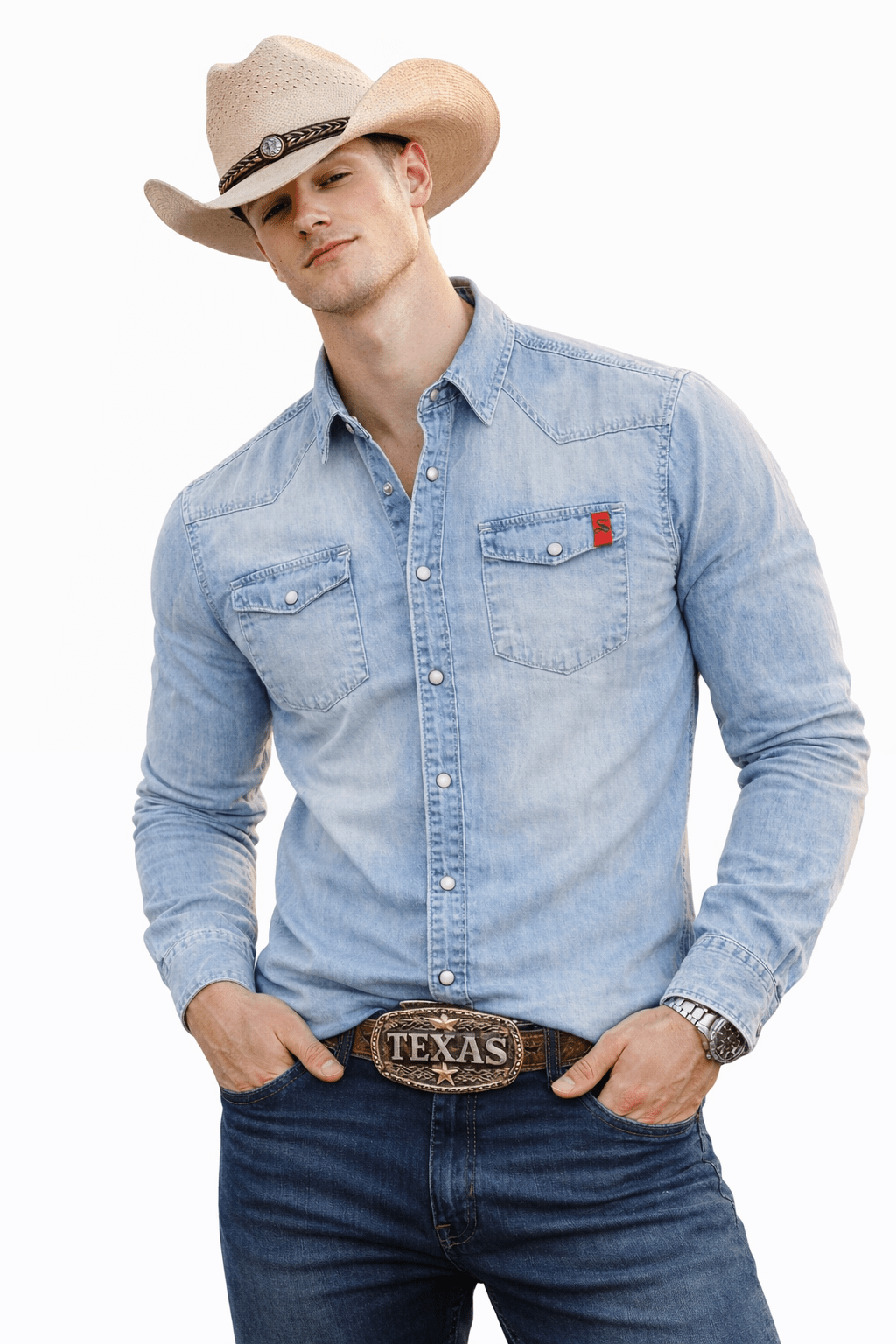 Cowboy 1007 - Long Sleeves Shirt for Men - Sarman Fashion - Wholesale Clothing Fashion Brand for Men from Canada