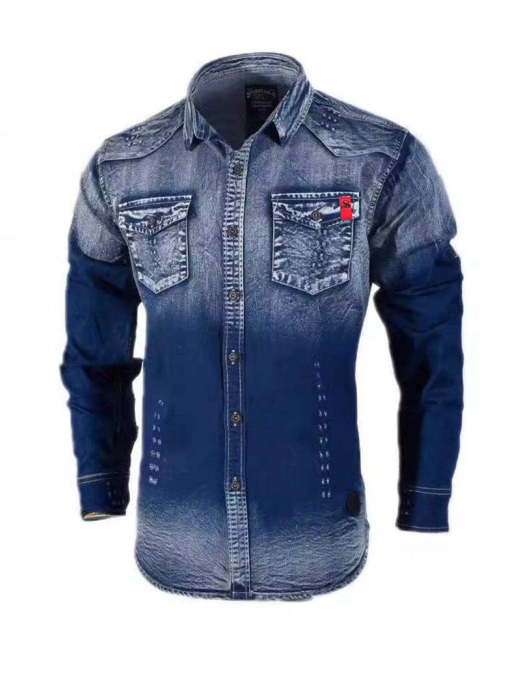 Cowboy #1009 - Long Sleeves Shirt for Men - Sarman Fashion - Wholesale Clothing Fashion Brand for Men from Canada