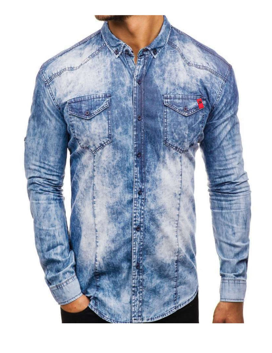 Cowboy #1011 - Long Sleeves Shirt for Men - Sarman Fashion - Wholesale Clothing Fashion Brand for Men from Canada