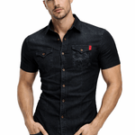 Cowboy 13 - Short Sleeves Shirt for Men - Sarman Fashion - Wholesale Clothing Fashion Brand for Men from Canada