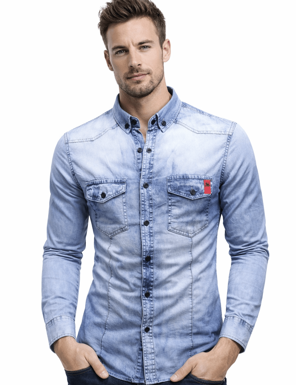 Cowboy 14 - Long Sleeves Shirt for Men - Sarman Fashion - Wholesale Clothing Fashion Brand for Men from Canada