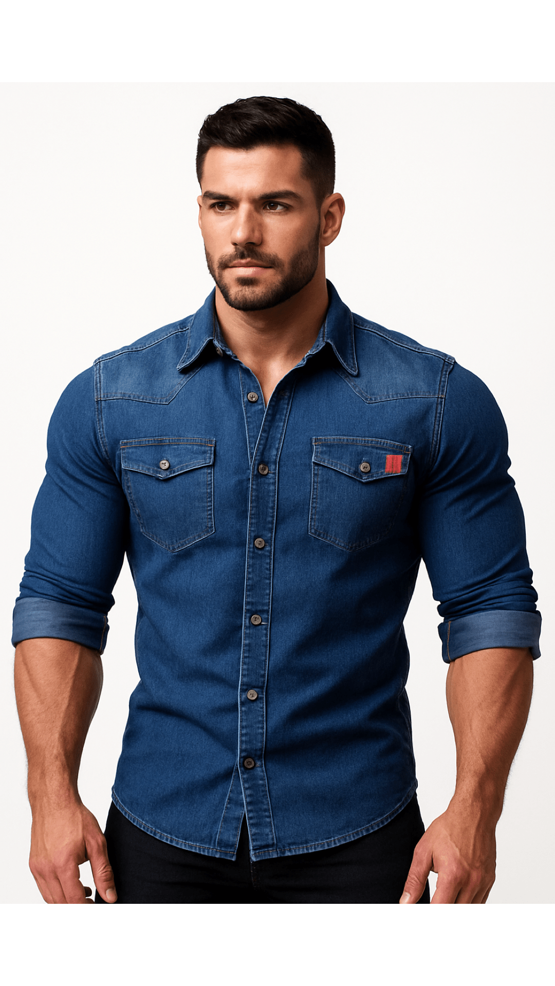 Cowboy 177 - Long Sleeves Shirt for Men - Sarman Fashion - Wholesale Clothing Fashion Brand for Men from Canada