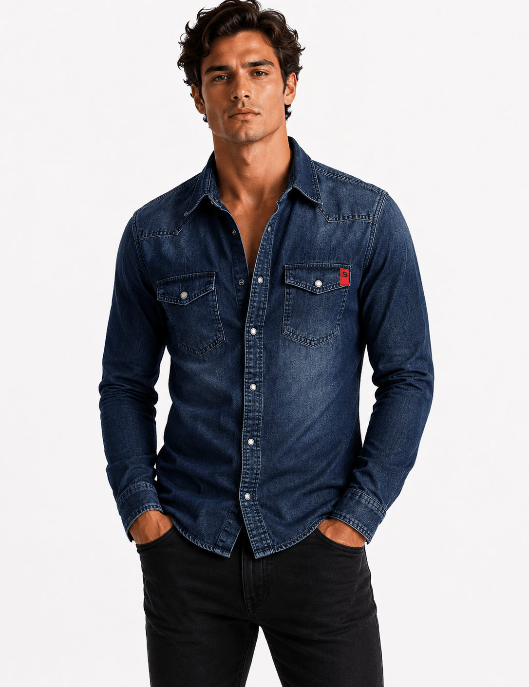 Cowboy 8 - Long Sleeves Shirt for Men - Sarman Fashion - Wholesale Clothing Fashion Brand for Men from Canada