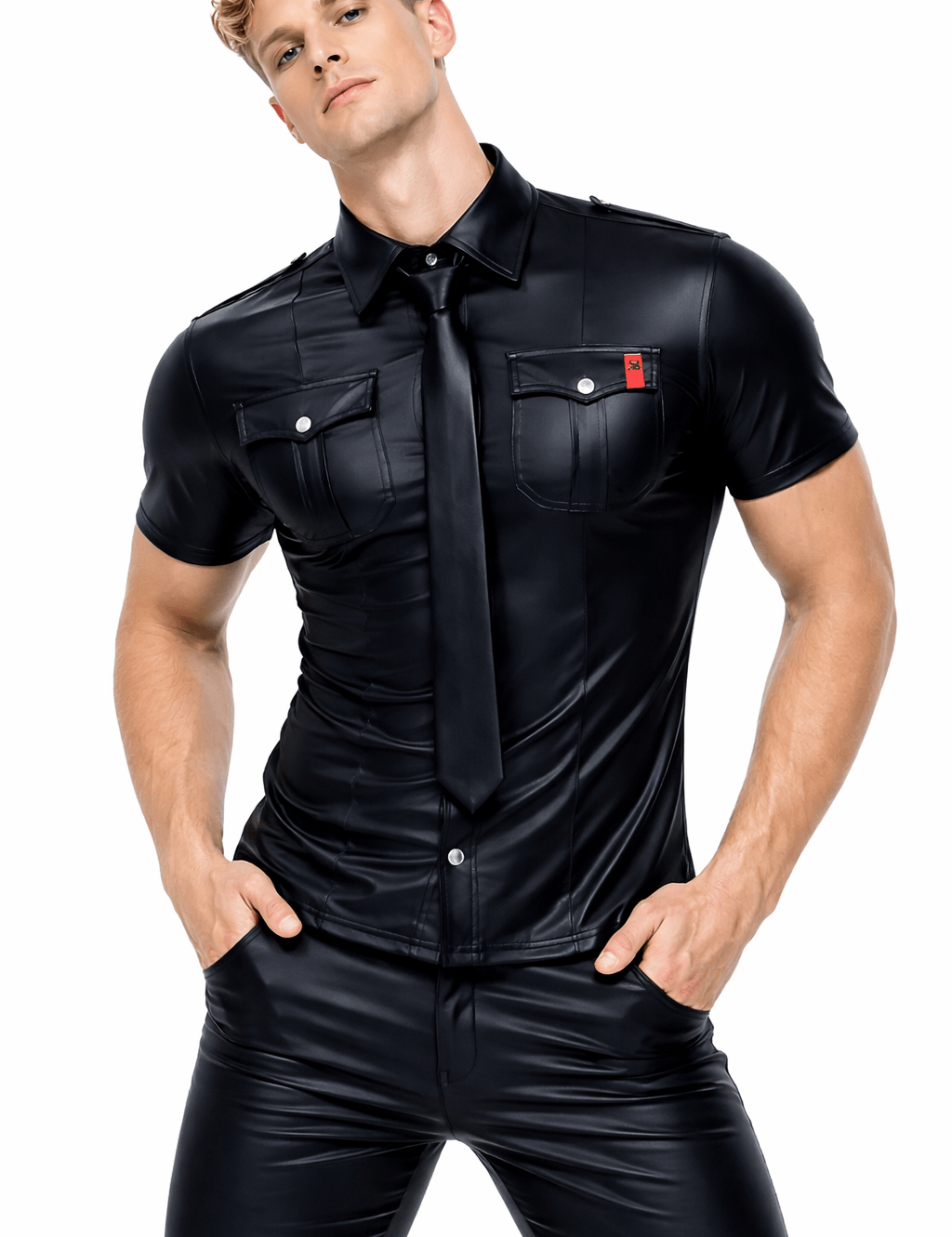 CowboyPU - Short Sleeves Shirt for Men - Sarman Fashion - Wholesale Clothing Fashion Brand for Men from Canada