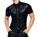 CowboyPU - Short Sleeves Shirt for Men - Sarman Fashion - Wholesale Clothing Fashion Brand for Men from Canada