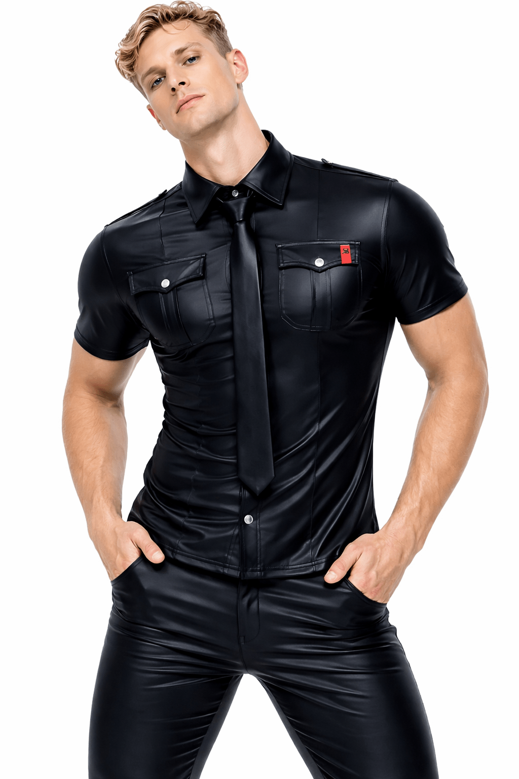 CowboyPU - Short Sleeves Shirt for Men - Sarman Fashion - Wholesale Clothing Fashion Brand for Men from Canada