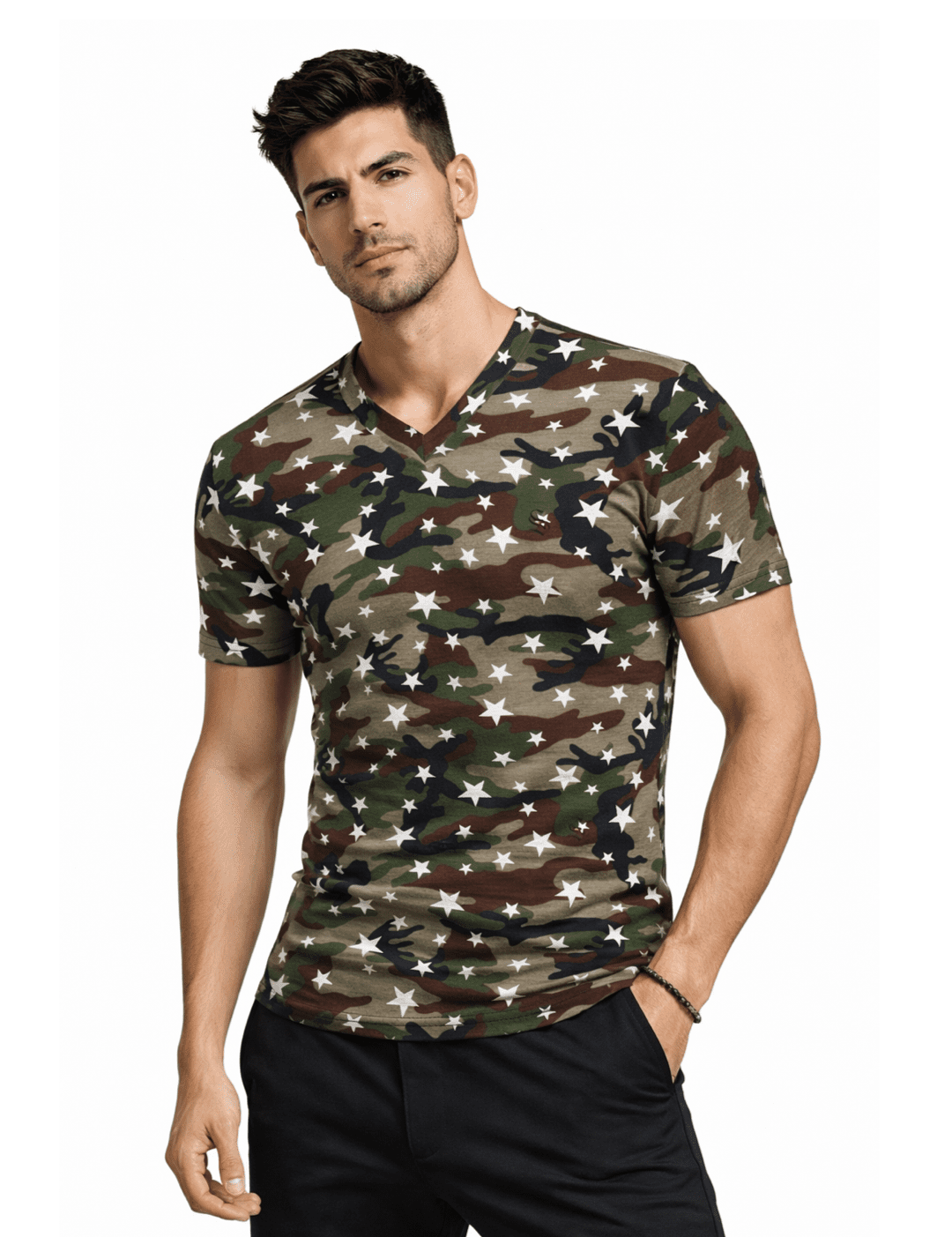 CPCC - V - Neck T-Shirt for Men - Sarman Fashion - Wholesale Clothing Fashion Brand for Men from Canada
