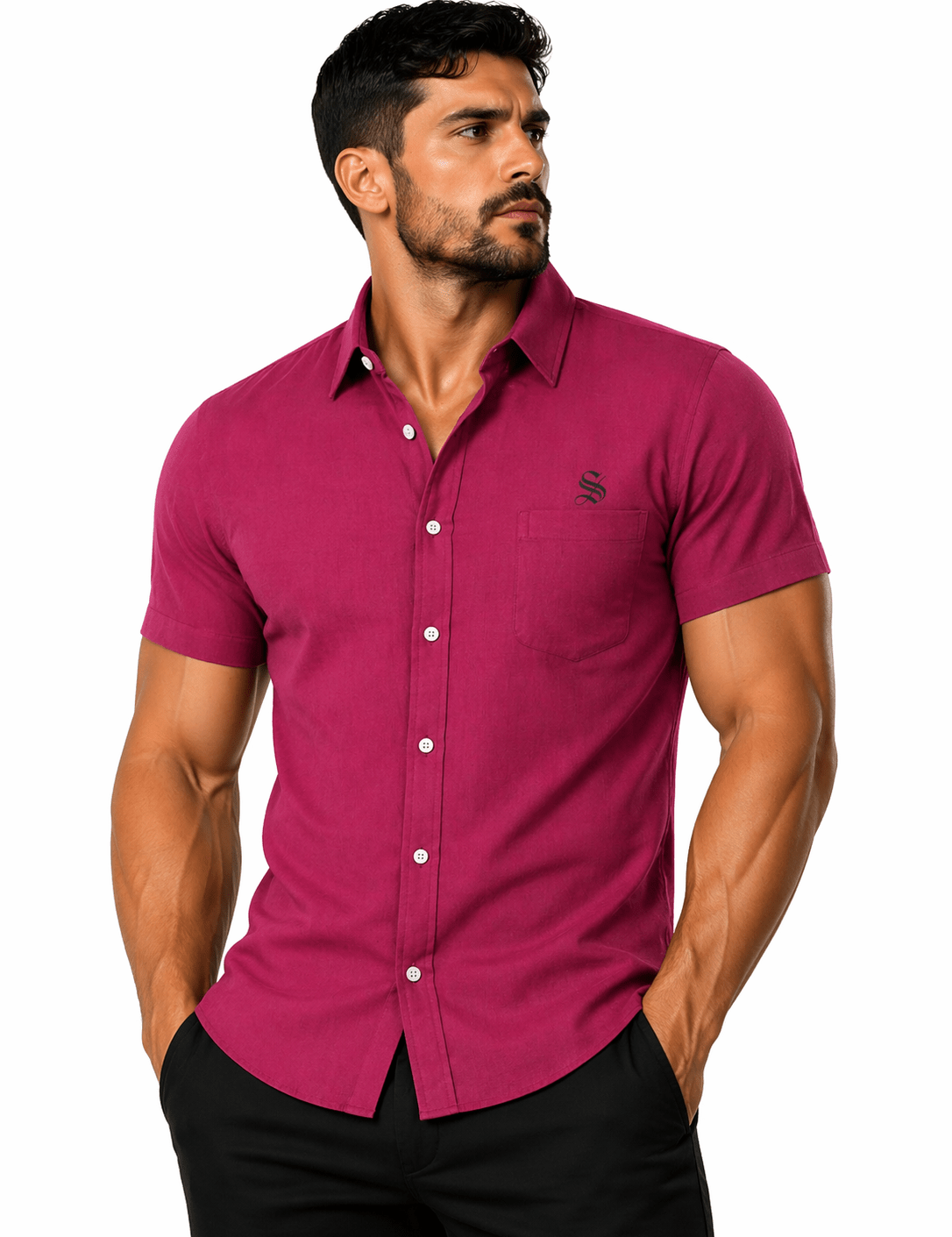 Csuna - Short Sleeves Shirt for Men - Sarman Fashion - Wholesale Clothing Fashion Brand for Men from Canada