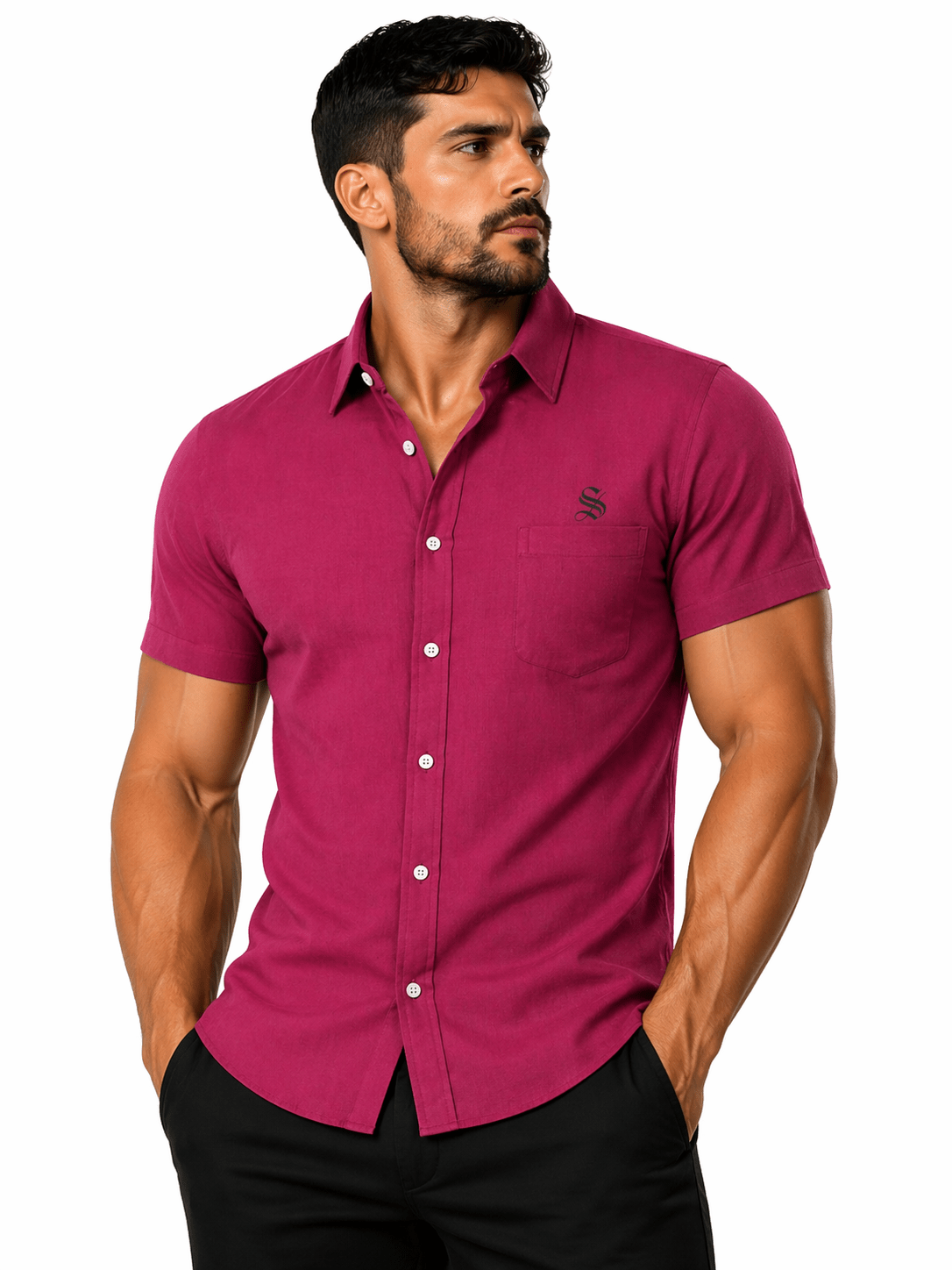 Csuna - Short Sleeves Shirt for Men - Sarman Fashion - Wholesale Clothing Fashion Brand for Men from Canada