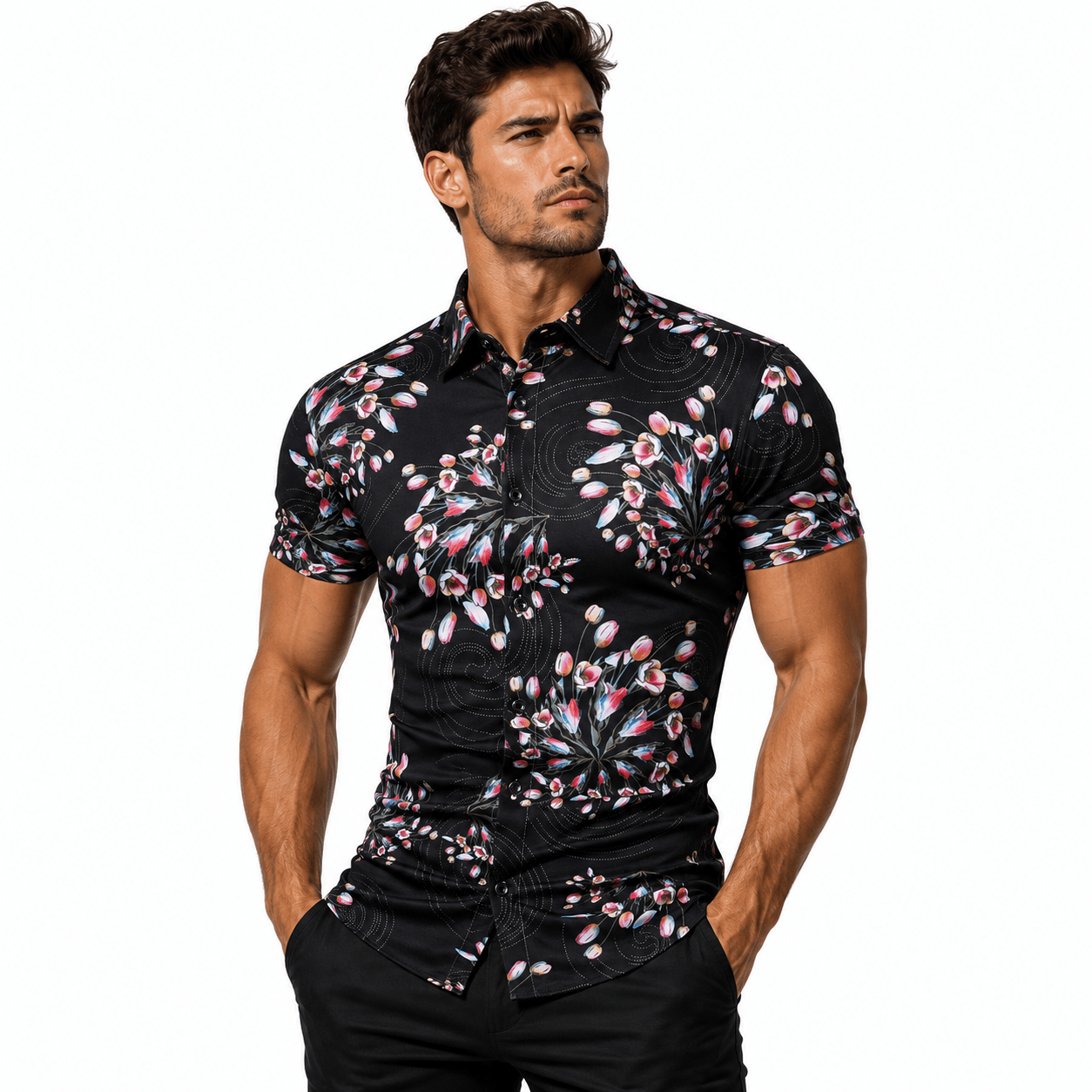 Cuhi - Short Sleeves Shirt for Men - Sarman Fashion - Wholesale Clothing Fashion Brand for Men from Canada