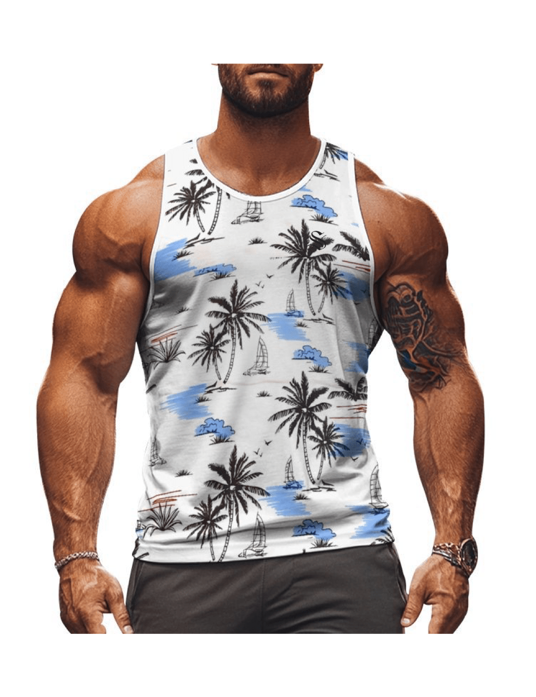 CWO42 - Tank Top for Men - Sarman Fashion - Wholesale Clothing Fashion Brand for Men from Canada