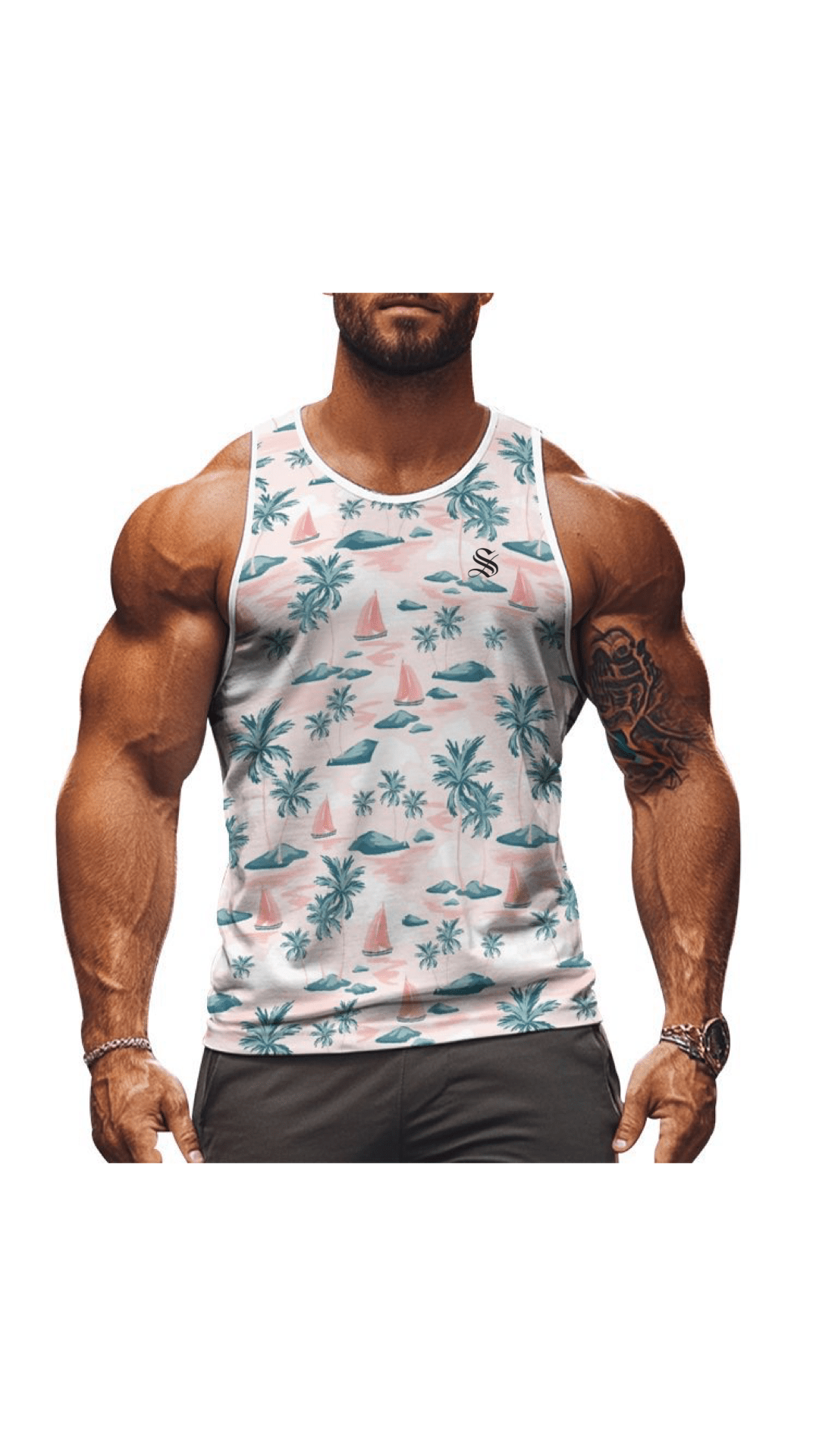 CWO42 - Tank Top for Men - Sarman Fashion - Wholesale Clothing Fashion Brand for Men from Canada