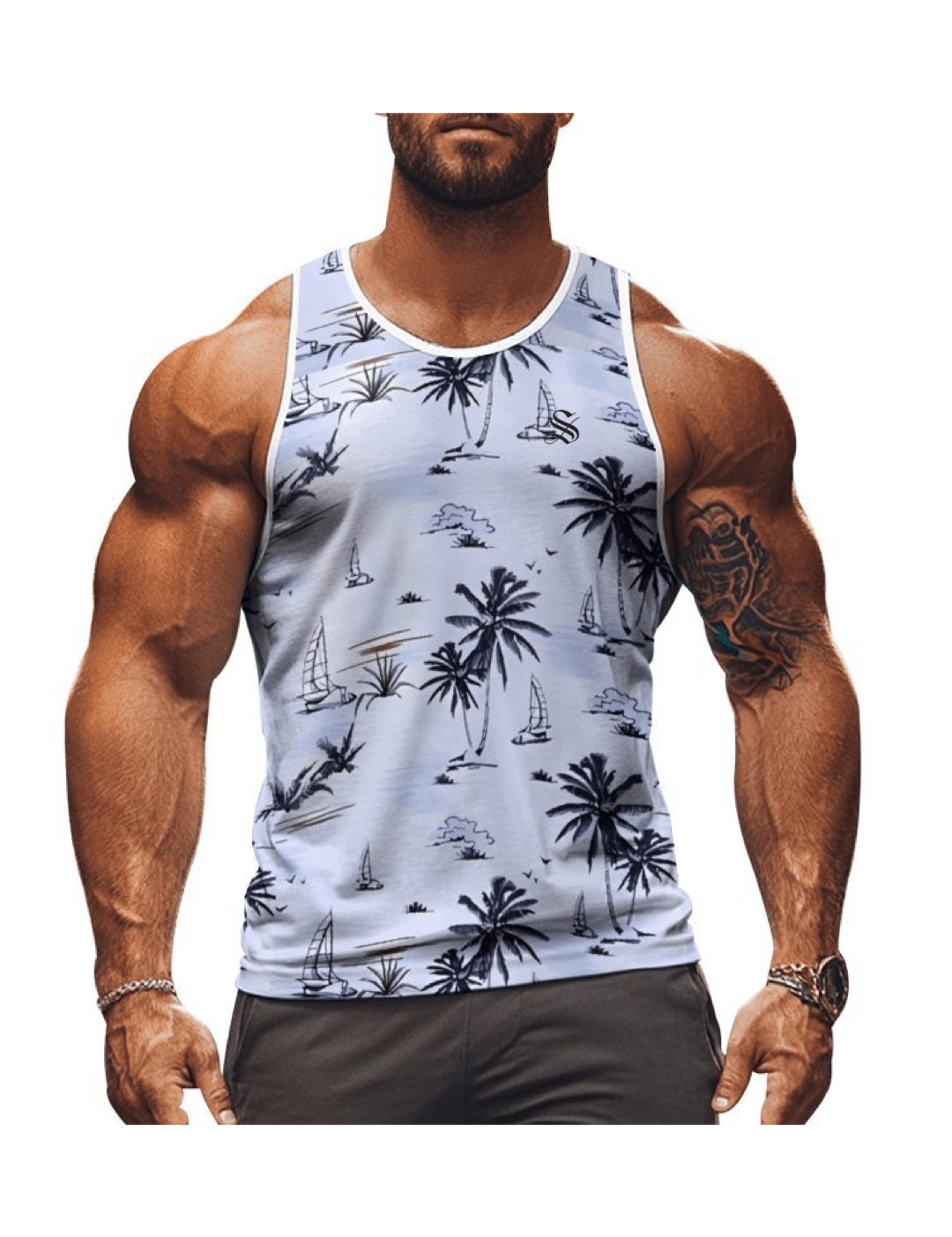 CWO42 - Tank Top for Men - Sarman Fashion - Wholesale Clothing Fashion Brand for Men from Canada