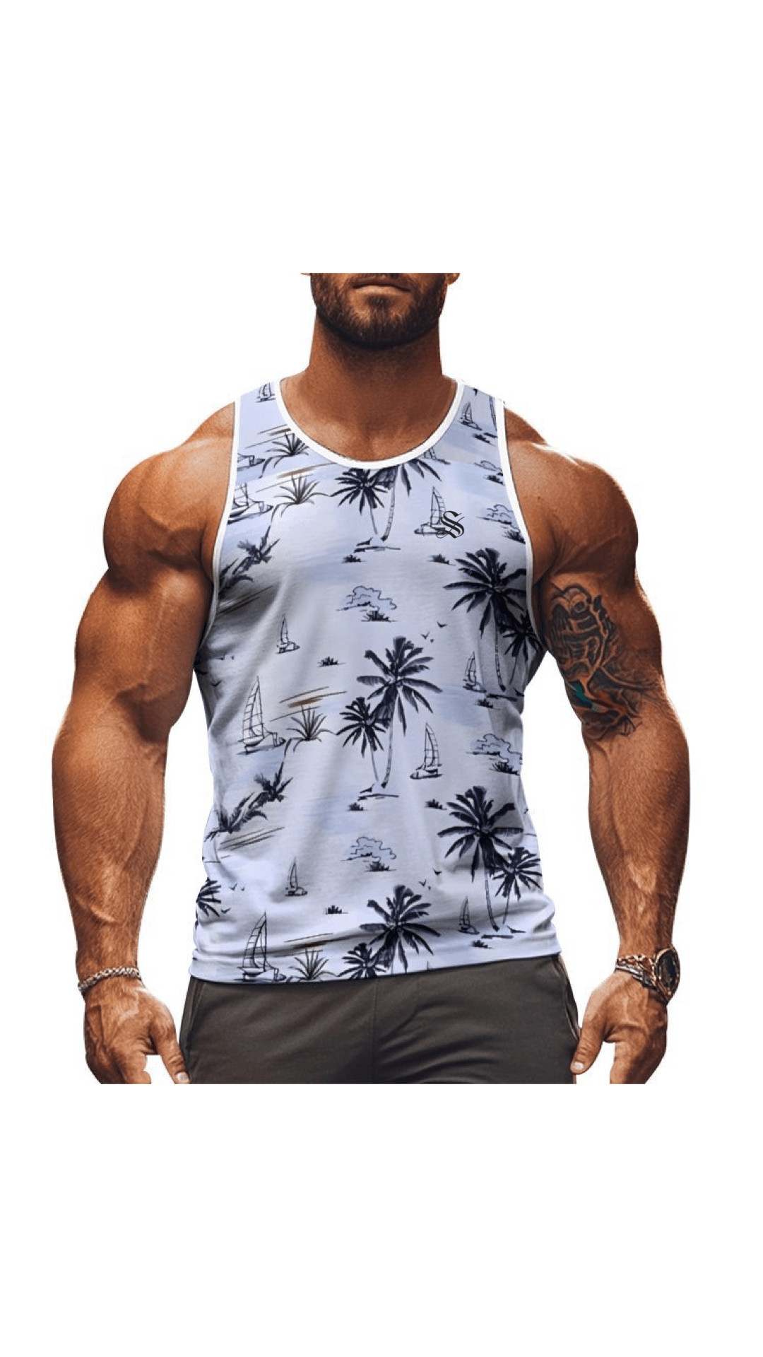 CWO42 - Tank Top for Men - Sarman Fashion - Wholesale Clothing Fashion Brand for Men from Canada