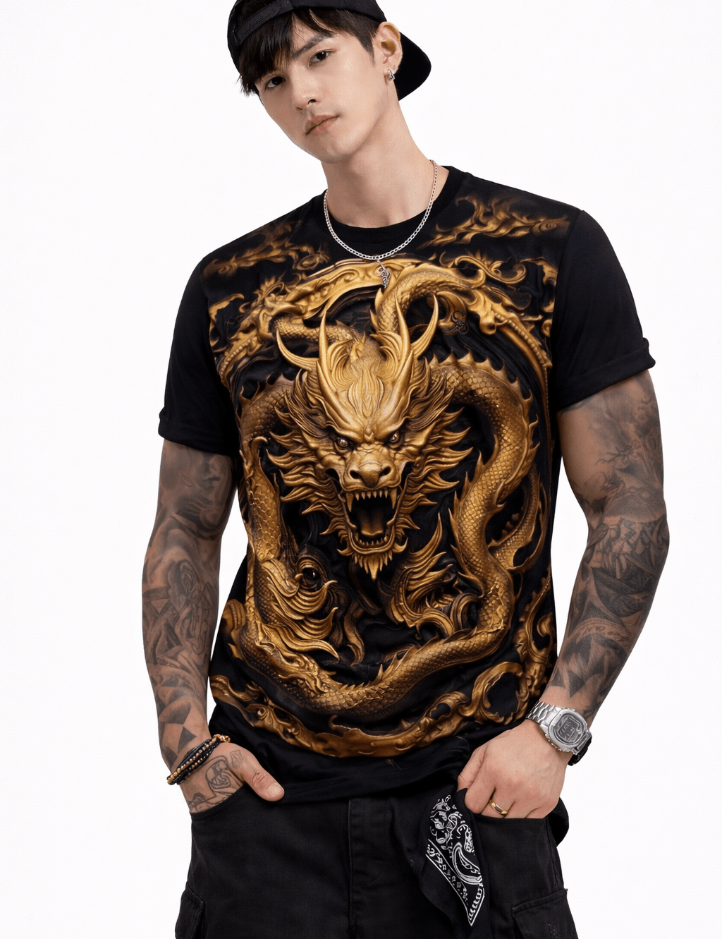 Darkcuza 6 - T-Shirt for Men - Sarman Fashion - Wholesale Clothing Fashion Brand for Men from Canada