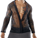 Dazuuka - V - Neck Long Sleeve Shirt for Men - Sarman Fashion - Wholesale Clothing Fashion Brand for Men from Canada