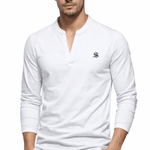 Deep V - Long Sleeves Shirt for Men - Sarman Fashion - Wholesale Clothing Fashion Brand for Men from Canada