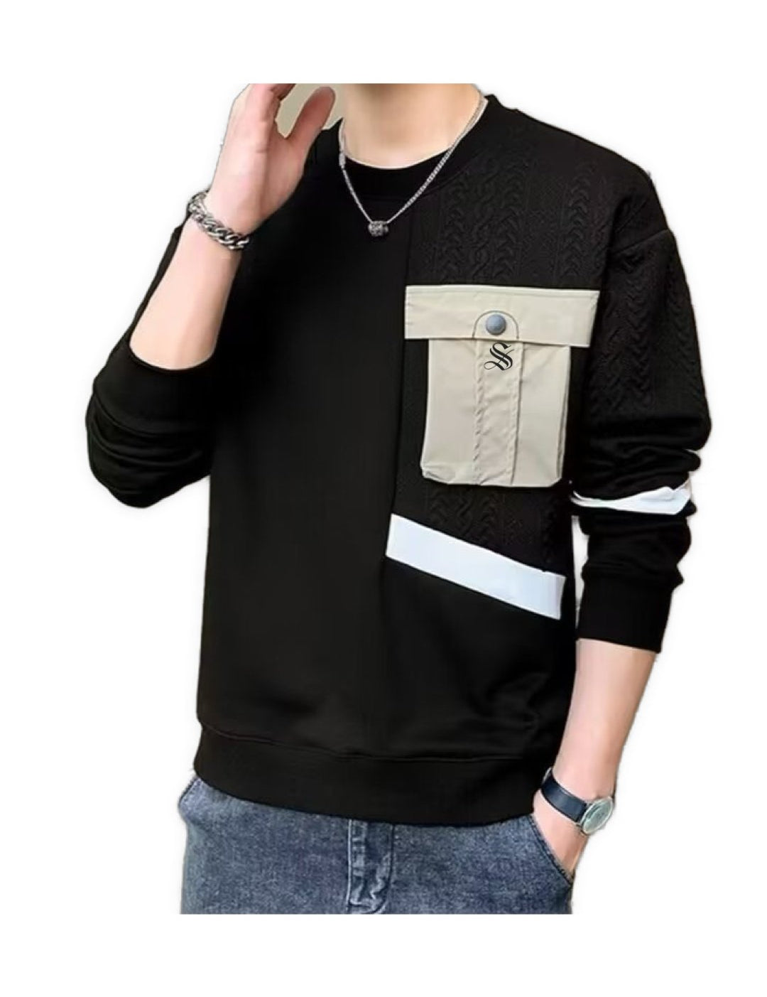 DeltaBA 2 - Sweater for Men - Sarman Fashion - Wholesale Clothing Fashion Brand for Men from Canada