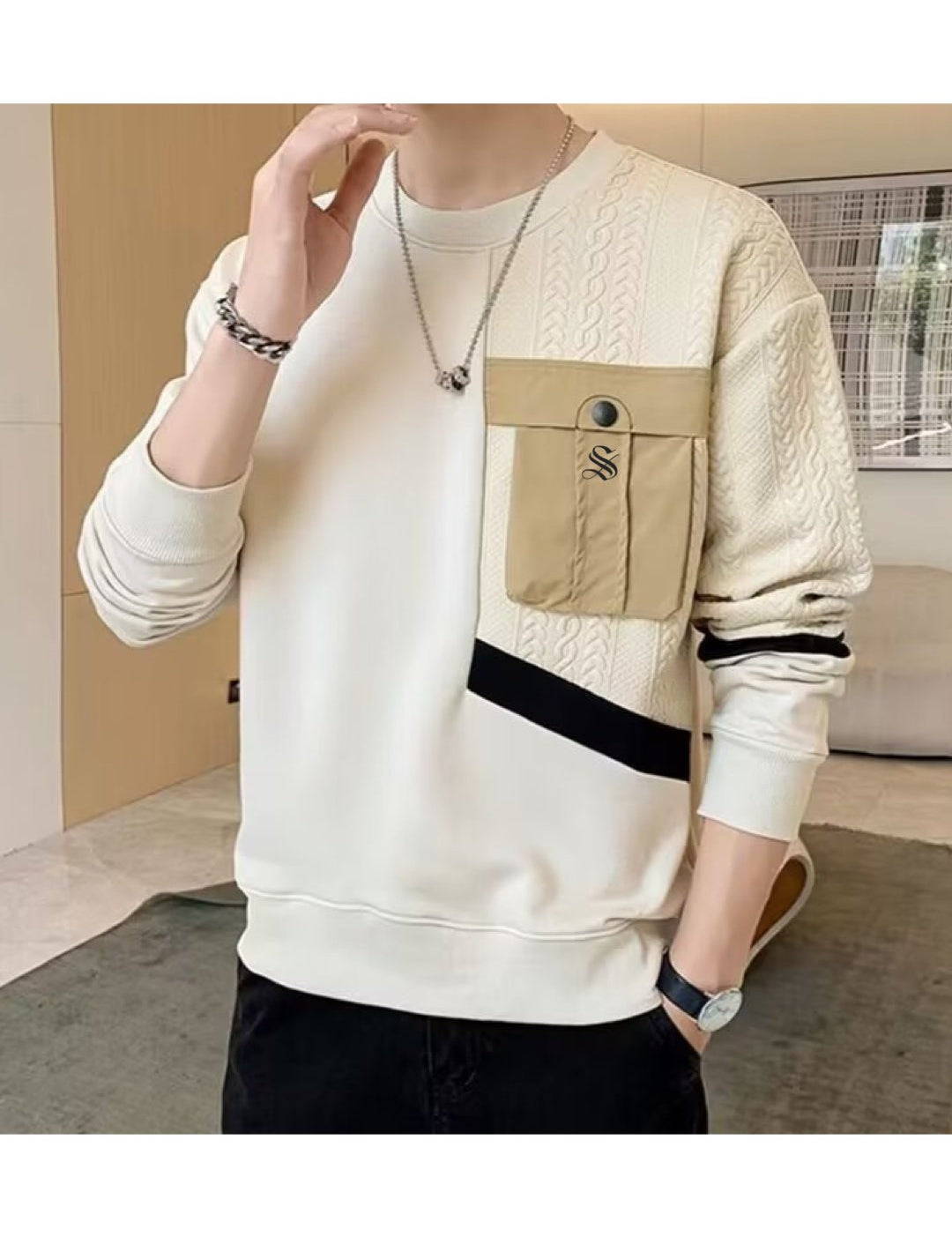 DeltaBA 2 - Sweater for Men - Sarman Fashion - Wholesale Clothing Fashion Brand for Men from Canada