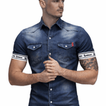 Denmark - Short Sleeves Shirt for Men - Sarman Fashion - Wholesale Clothing Fashion Brand for Men from Canada