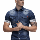 Denmark - Short Sleeves Shirt for Men - Sarman Fashion - Wholesale Clothing Fashion Brand for Men from Canada