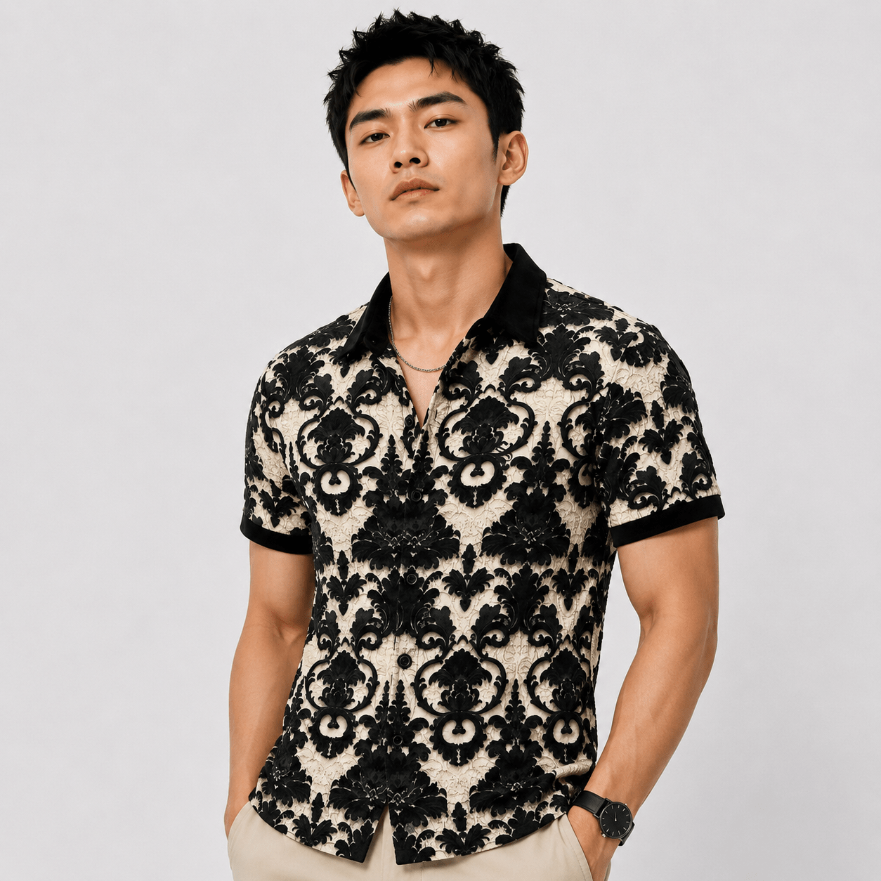 DFSI - Short Sleeves Shirt for Men - Sarman Fashion - Wholesale Clothing Fashion Brand for Men from Canada