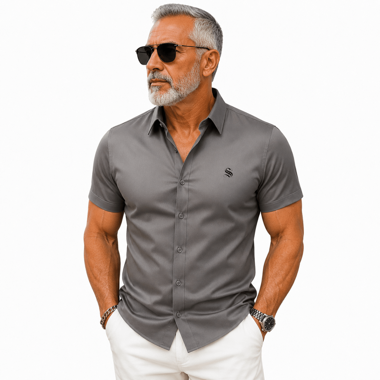 Diet - Short Sleeves Shirt for Men - Sarman Fashion - Wholesale Clothing Fashion Brand for Men from Canada