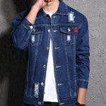 Dihuba - Long Sleeve Jeans Jacket for Men - Sarman Fashion - Wholesale Clothing Fashion Brand for Men from Canada