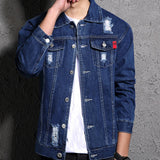 Dihuba - Long Sleeve Jeans Jacket for Men - Sarman Fashion - Wholesale Clothing Fashion Brand for Men from Canada