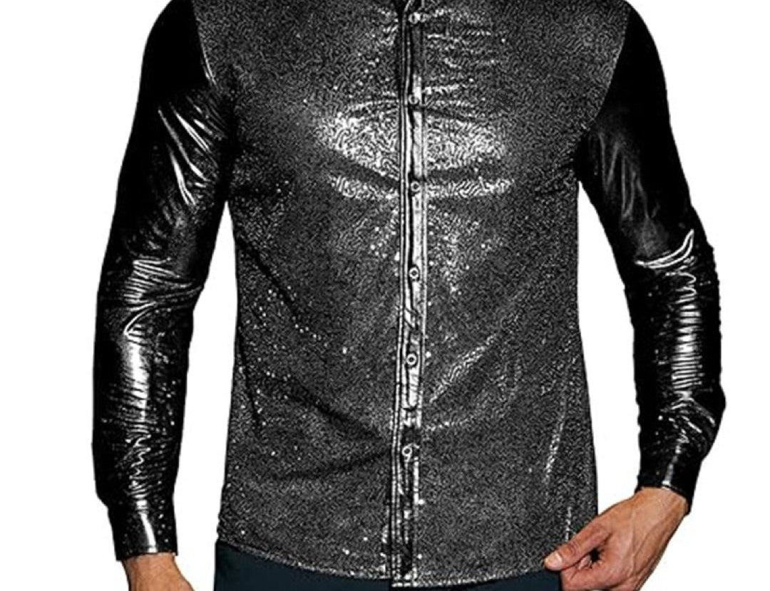 Disco - Long Sleeves Shirt for Men - Sarman Fashion - Wholesale Clothing Fashion Brand for Men from Canada
