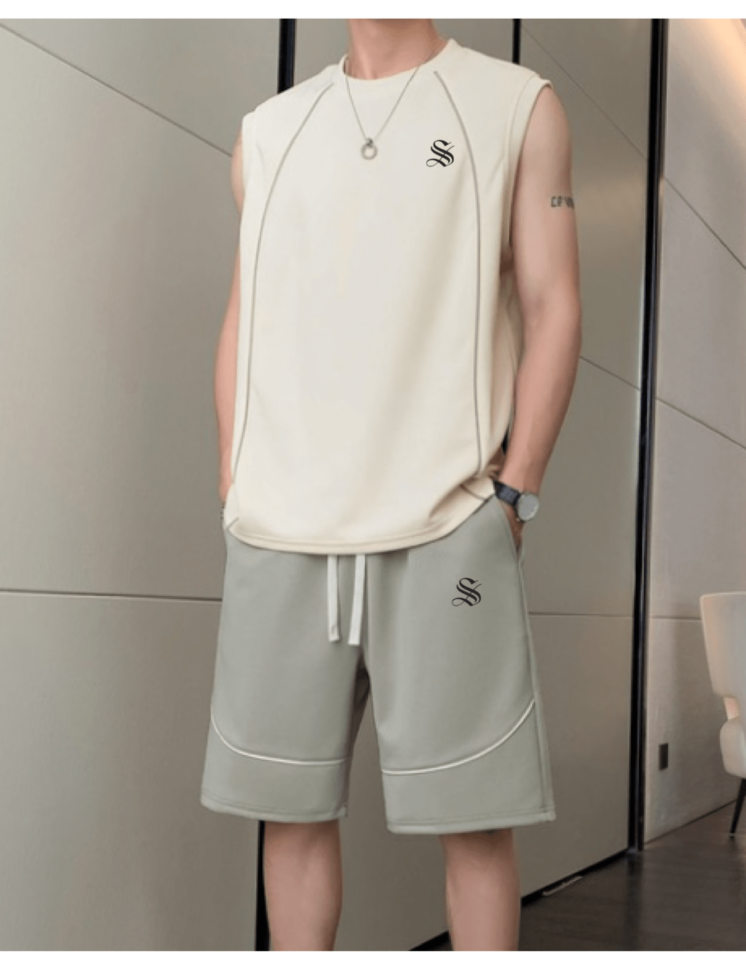 DNZ 4 - Top & Shorts for Men - Sarman Fashion - Wholesale Clothing Fashion Brand for Men from Canada