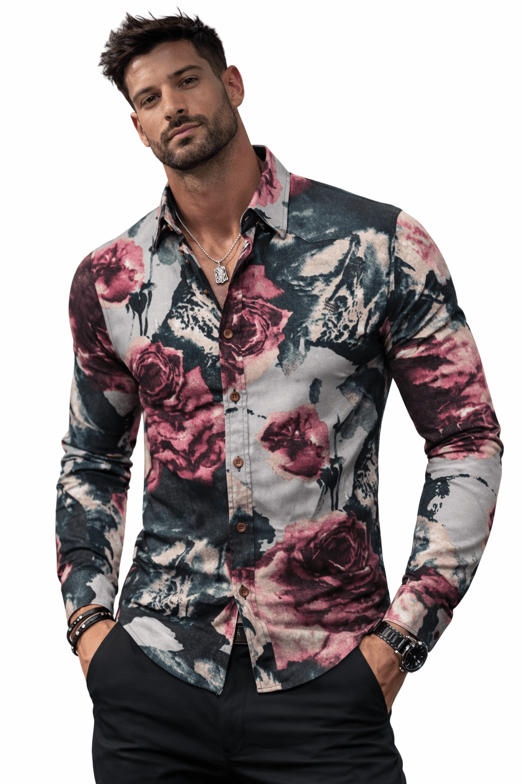 DUGL - Long Sleeves Shirt for Men - Sarman Fashion - Wholesale Clothing Fashion Brand for Men from Canada