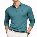 Dustin - Long Sleeves Polo Shirt for Men - Sarman Fashion - Wholesale Clothing Fashion Brand for Men from Canada