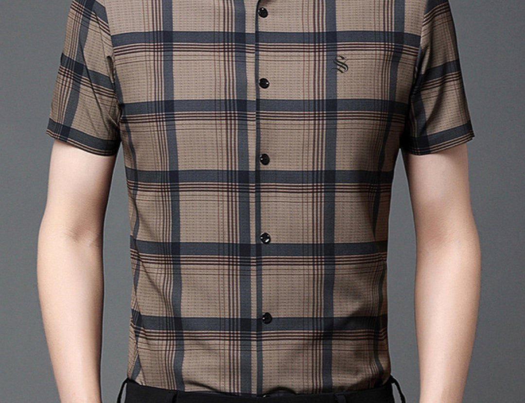 Duznudi - Short Sleeves Shirt for Men - Sarman Fashion - Wholesale Clothing Fashion Brand for Men from Canada