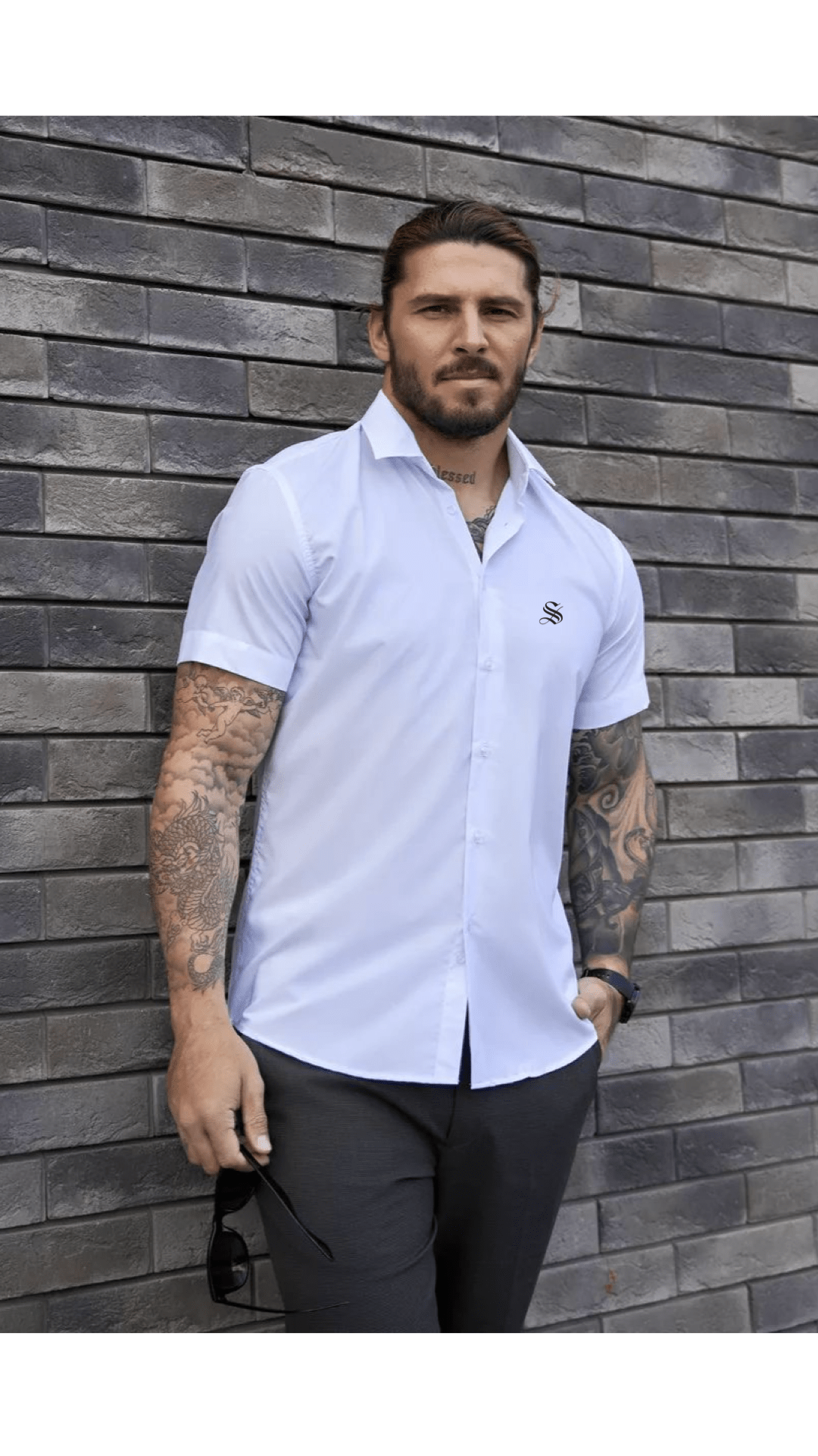 Eagle - Short Sleeves Shirt for Men - Sarman Fashion - Wholesale Clothing Fashion Brand for Men from Canada