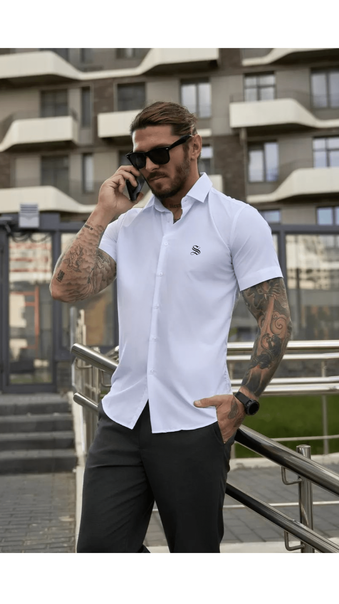 Eagle - Short Sleeves Shirt for Men - Sarman Fashion - Wholesale Clothing Fashion Brand for Men from Canada